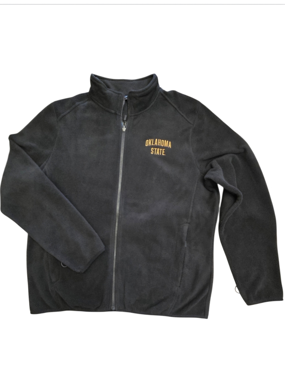 LNWOT Oklahoma State OSU Black Full-Zip Micro Fleece Jacket Sz XL
